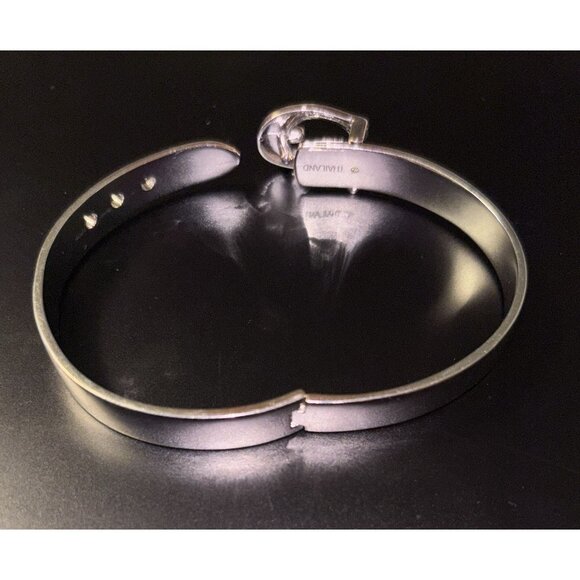 Coach Women's Signature C Buckle Bangle Bracelet - Picture 10 of 10